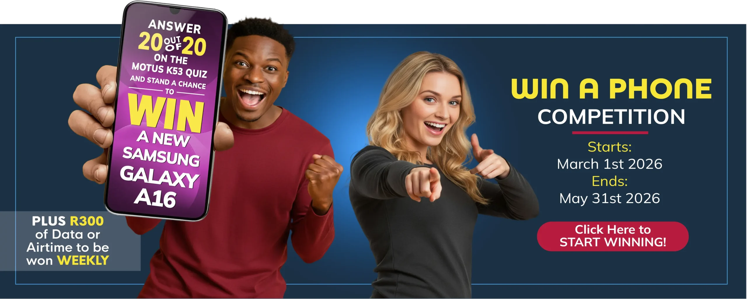 Win A New Galaxy A16 Phone Comp March 2026 Web Banner