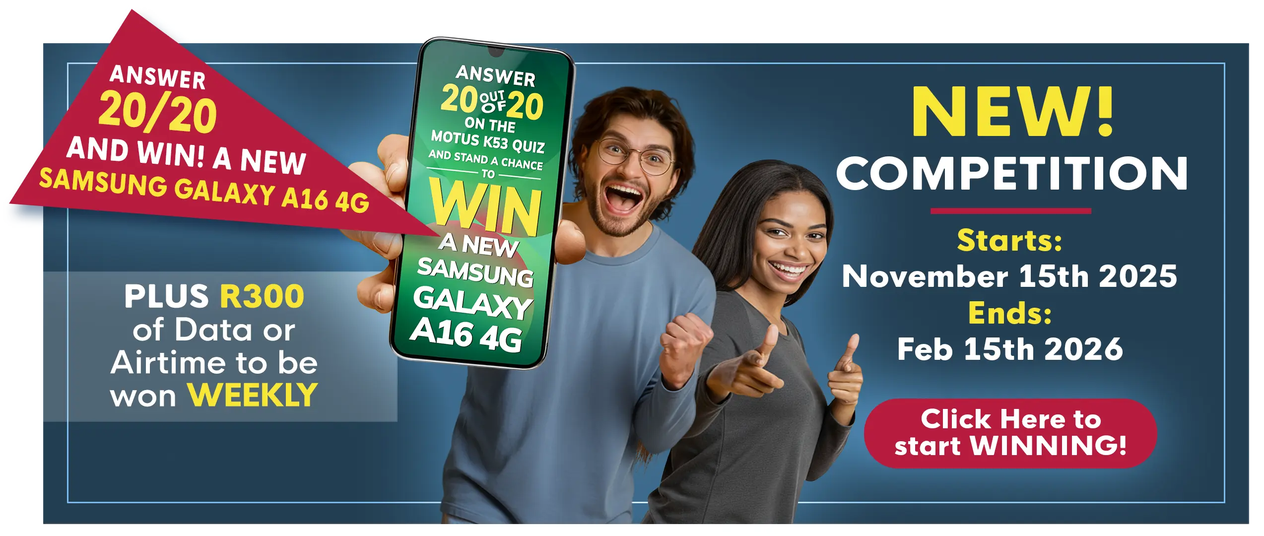Win a New Samsung Galaxy A16 4G Banner copy